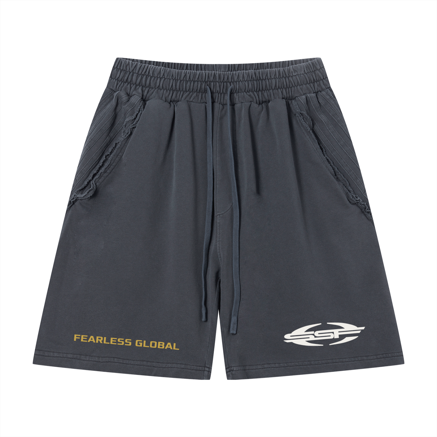 Unisex Vintage Wash Raw Edge Shorts