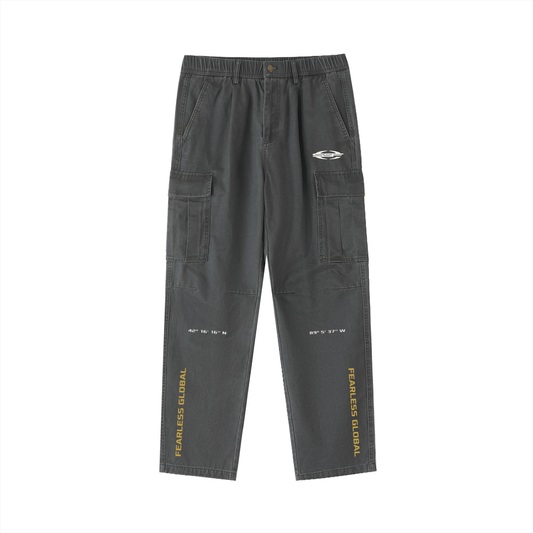 Cotton Elastic-Waist Cargo Pants