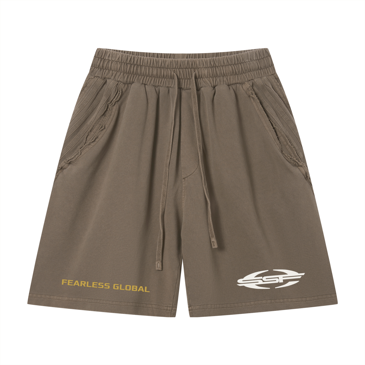Unisex Vintage Wash Raw Edge Shorts