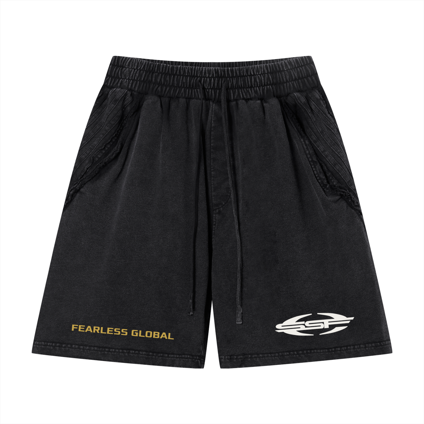 Unisex Vintage Wash Raw Edge Shorts
